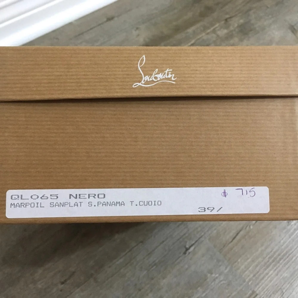 Louboutin Sling Back Heels, Open Toe, Black
